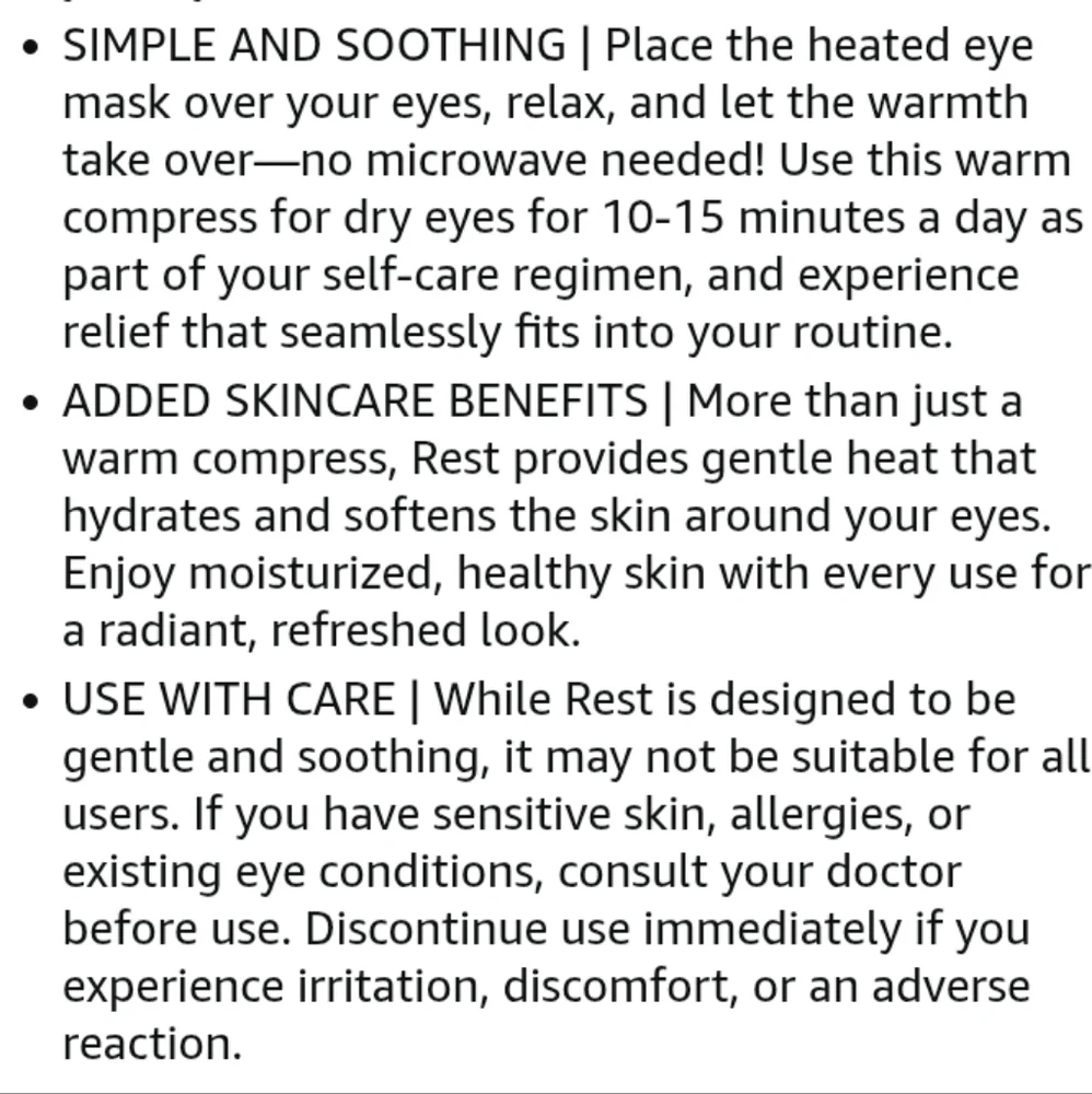 Cornea Care Rest Self-Heating Eye Masks, Pack of 6 NEW - Picture 6 of 14